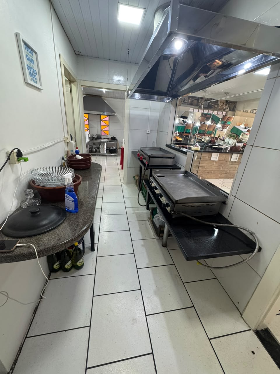 Chapas e exaustão da cozinha