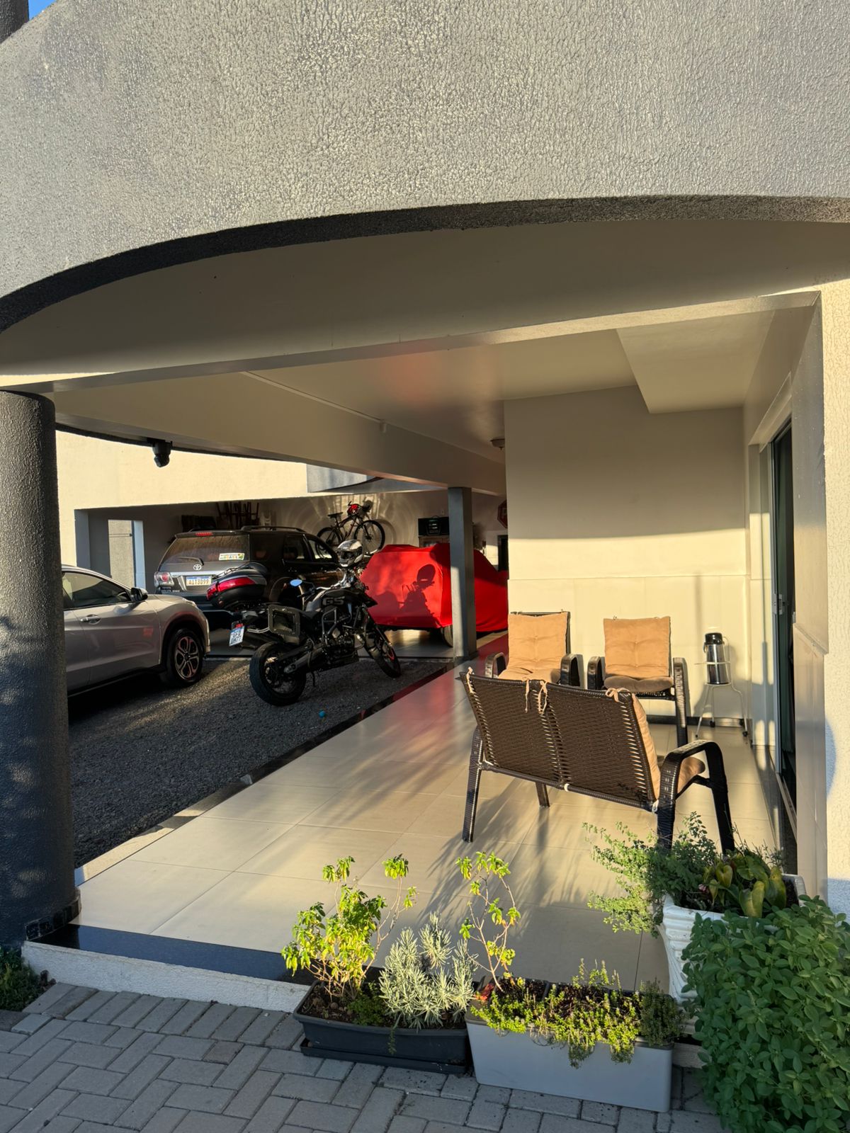Garagem coberta