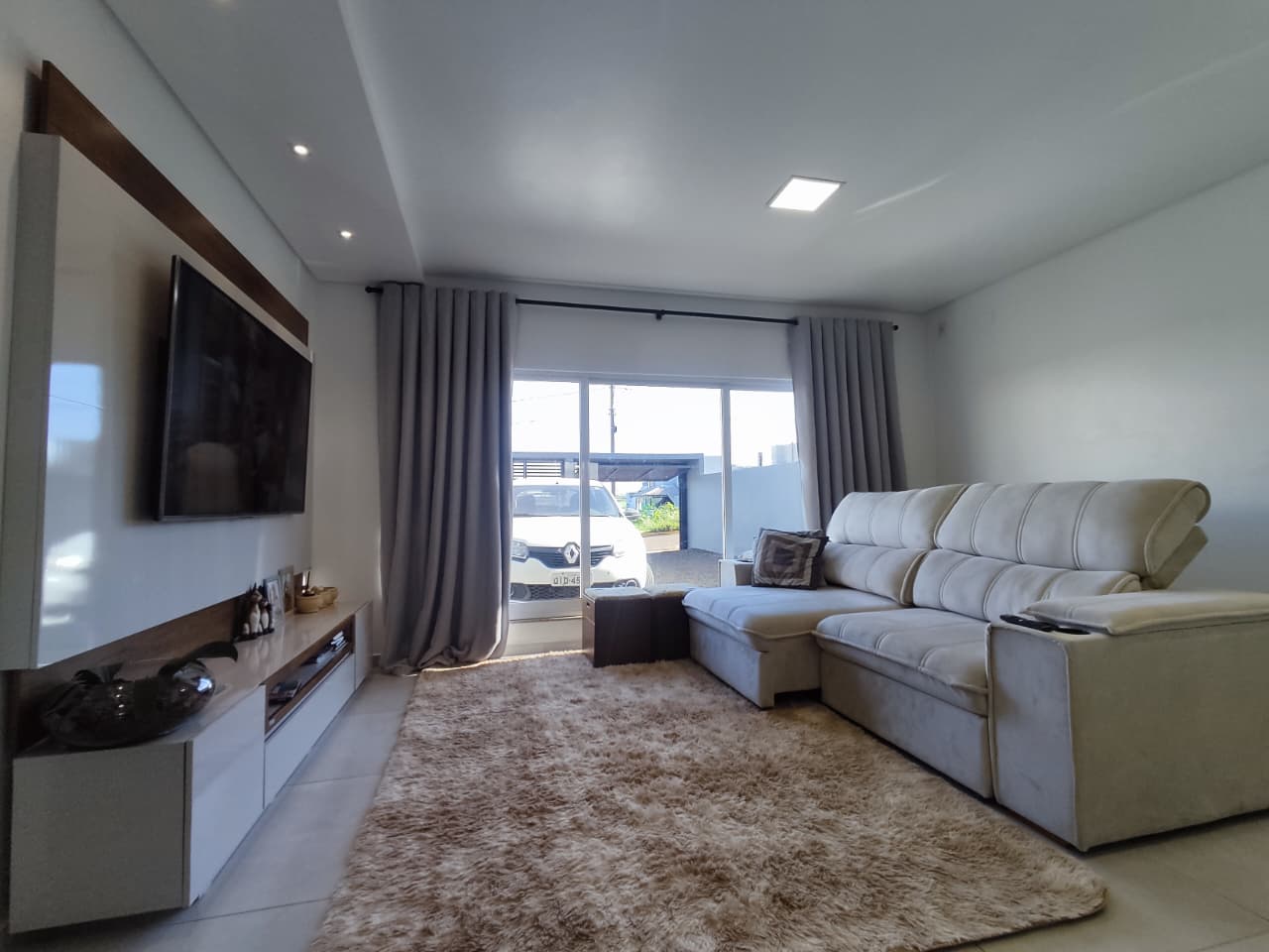 Sala de estar com vista externa