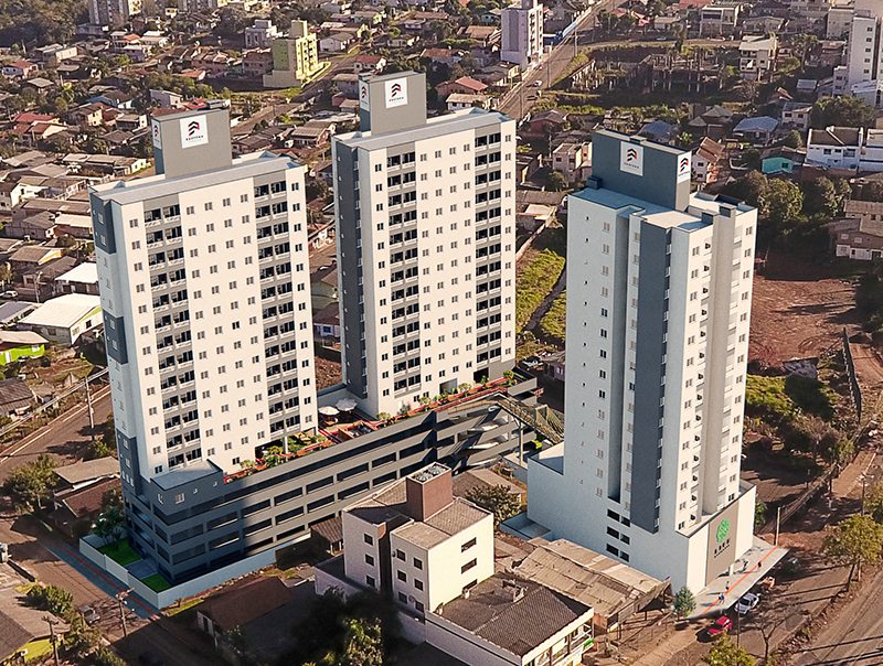 Fachada do edifício no Palmital