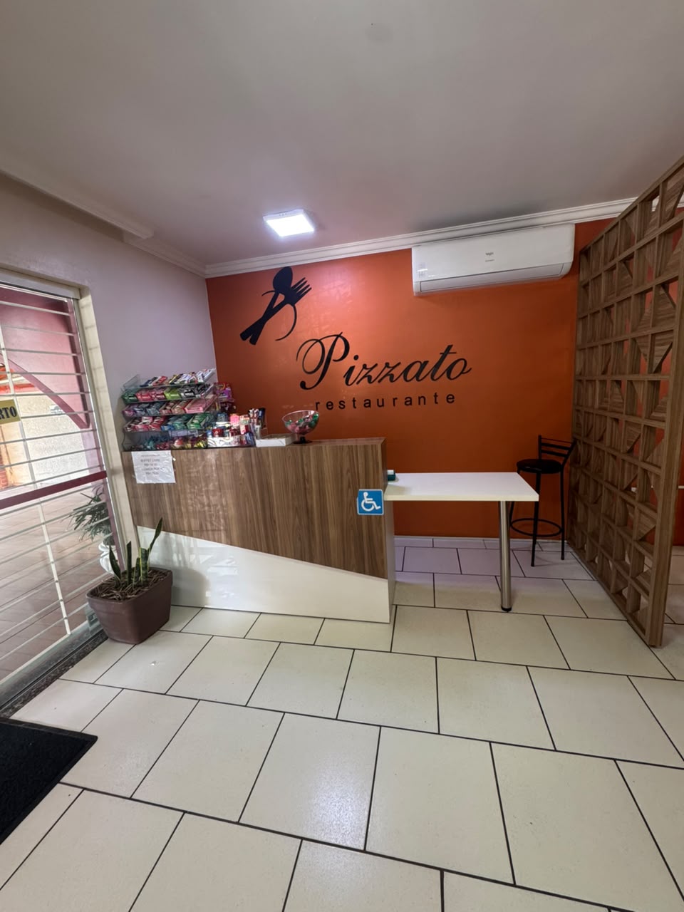 Recepção e entrada do restaurante